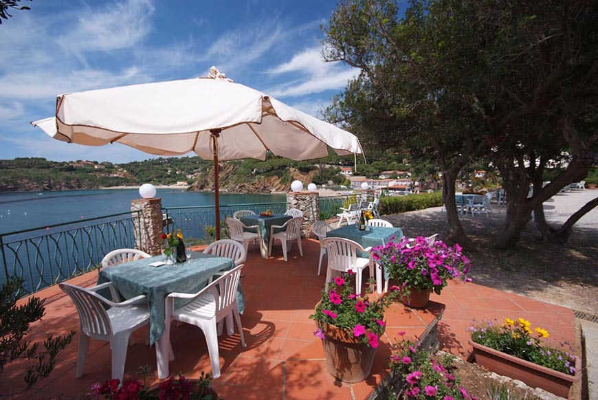 Hotel Dino, Island of Elba: a terrace over the sea