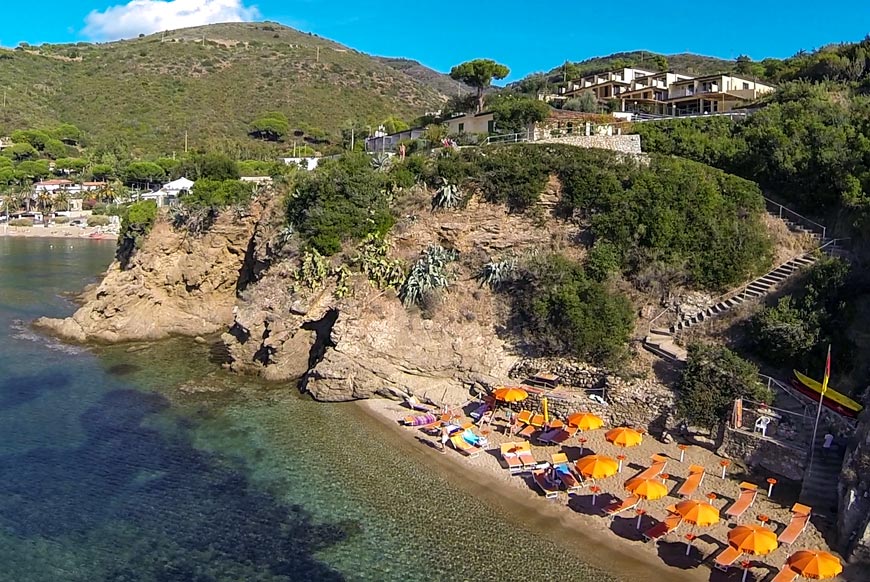 Hotel Dino, Island of Elba: private beach